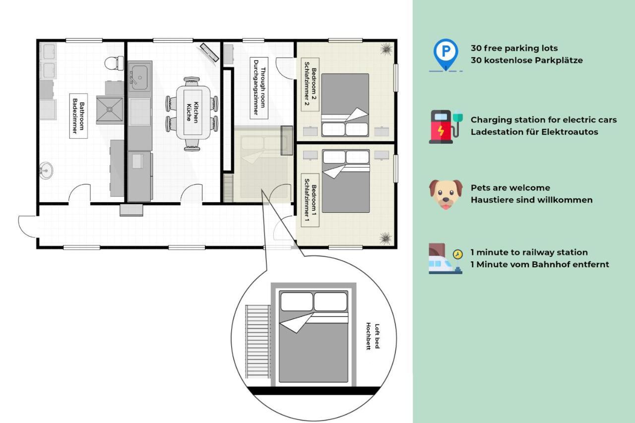 Wohnung In Top-Lage - Direkt Am Bahnhof 巴特温普芬 外观 照片